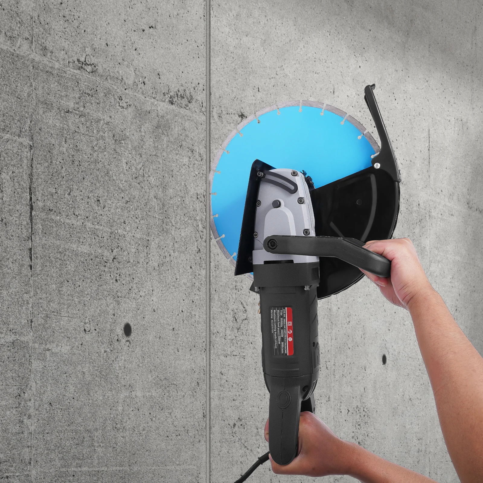 

Electric Concrete Saw 14 Inch Blade with Power Adapter & Water Pipe Circular Cutter for Metal Granite Porcelain Wood Reinforced