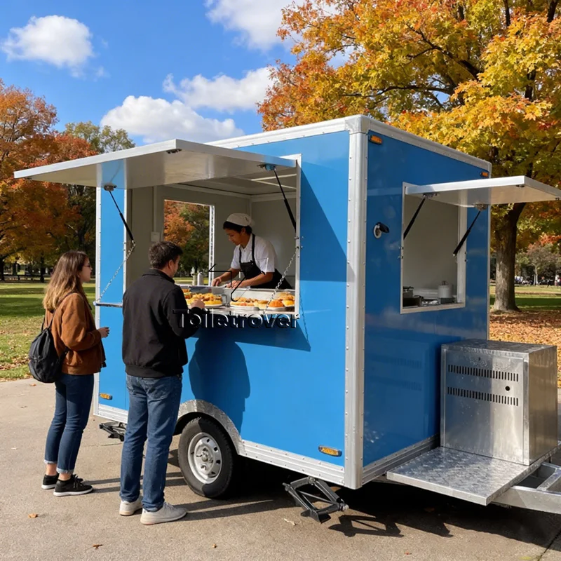 

Commercial Food Cart Foldable Custom Food Trailer Outdoor Street Kitchen Equipment Mobile Food Truck Trailer from China