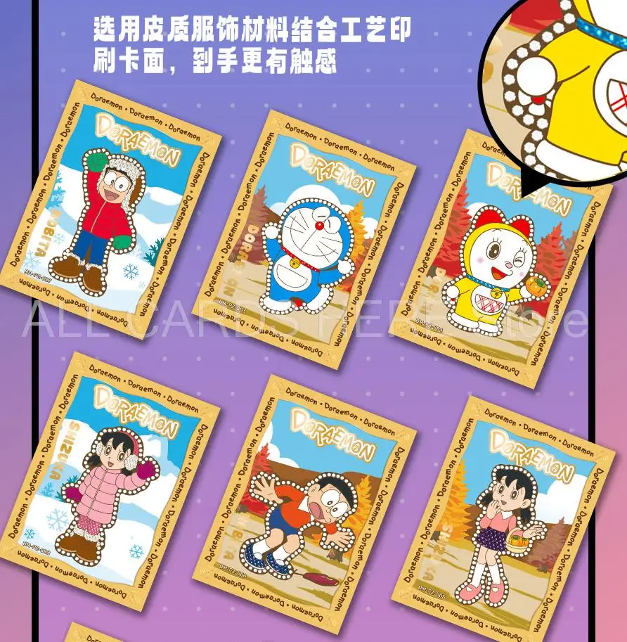 New Doraemon Cards for Children Hayao Miyazaki SpongeBob Fairy Tale World TCG Playing Game Rare Card Figures Family Table Toys