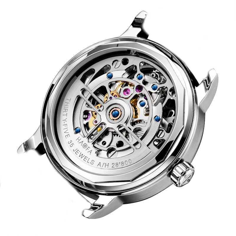 Haofa Flying Tourbillon for Men Sci-fi Luminous Universe Interstellar Automatic Mechanical Double Spring Drives Mens Watch 2268