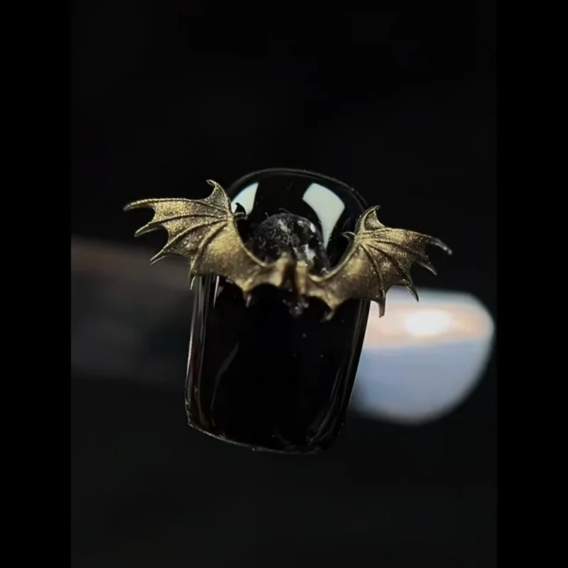 Transparente Silikon-Nagelkunstform mit 3D-Flügeln, Schmetterlingsknoten, Fledermausflügel, dekoratives Stück für Nageldekoration – Detail 4