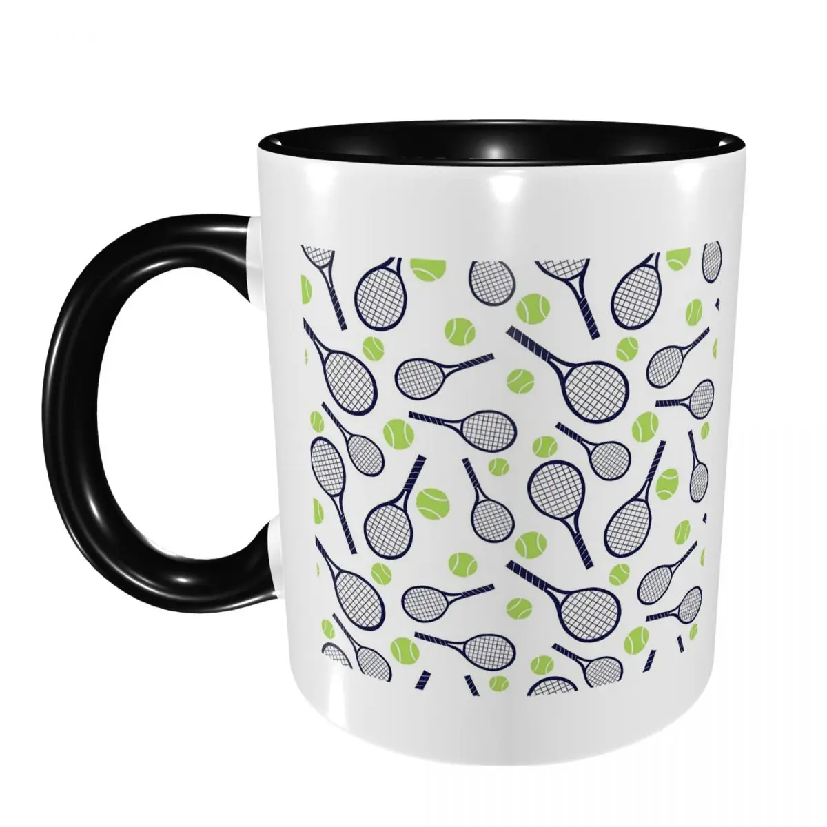 Tennis Racket And Ball Mug Funny Ceramic Coffee Cups Tea Mugs Milk Cup Drinkware Gift for Woman Man