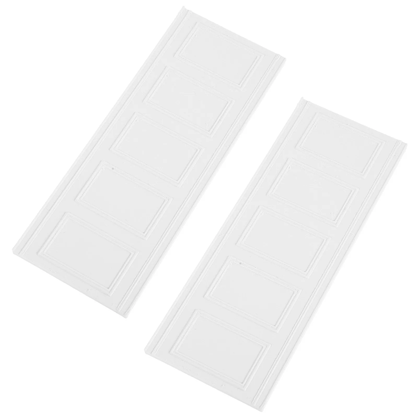 

2Pcs Miniature Dollhouse Wainscoting Panels European Style White Decorative Wall Trim for 1:12 Scale Tiny House 14.5x5.5x0.3cm