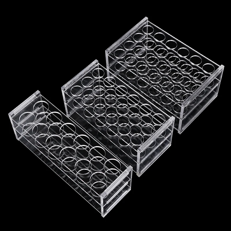 0.2ml/0.5ml/1.5ml/2ml/5ml/10ml/15ml/20ml/50ml Test Tube Rack Test Tubing Holder 8/10/12/18/24/40/48/96 Holes Lab School Supplies