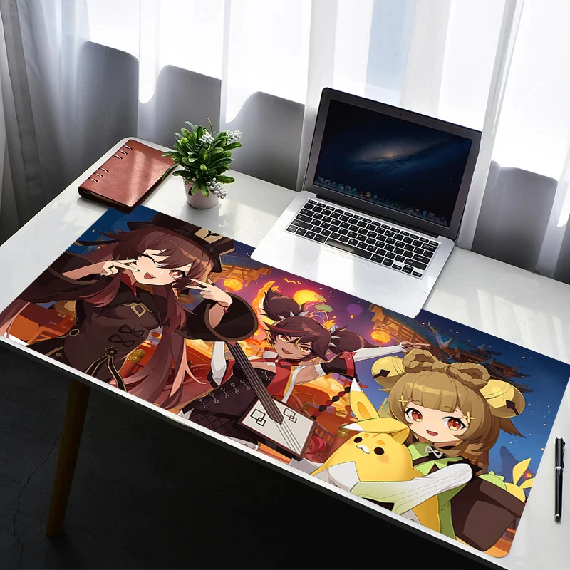 

Mouse Pad Laptop Non Slip Extended Desktop Mouse Mat PC Anime Keyboard Pad Gaming Accessories G-genshin Impact Yaoyao Mousepad