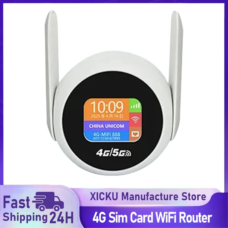 4G LTE Router WiFi 6 Wireless SIM Card Slot Router with Ethernet Port,Portable Pocket Mobile Hotspot for Home Travel Outdoor Use