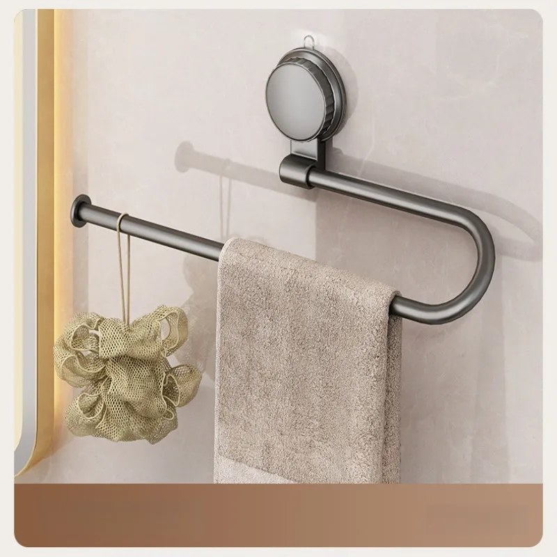 Punch Free Suction Cup Paper Towel Holder Multifunctional Wall Mounted Rack for Kitchen Towel Wrap Towel Storage Organizer - view 4