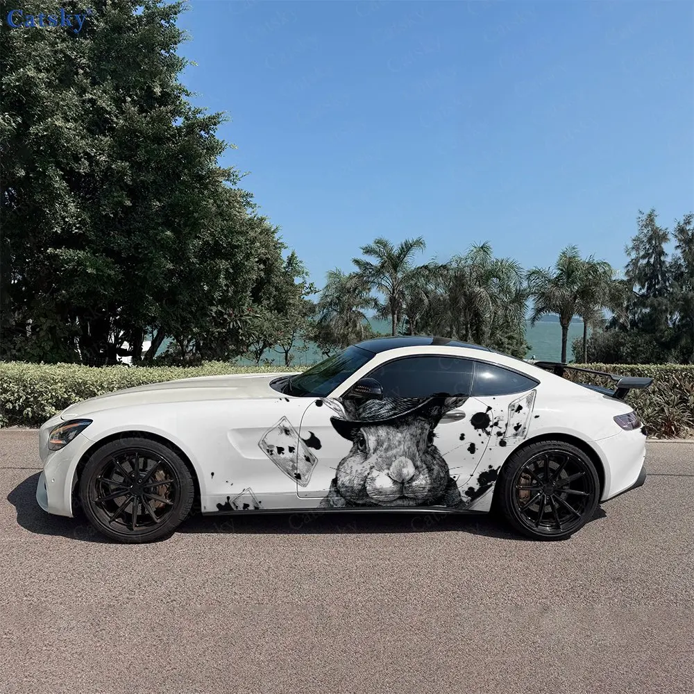 2-pezzi-di-pellicola-in-vinile-per-auto-poker-mad-rabbit-trendy-might-resistente-anti-sbiadimento-che-migliora-l'estetica-del-veicolo-con-un-design-artistico-audace