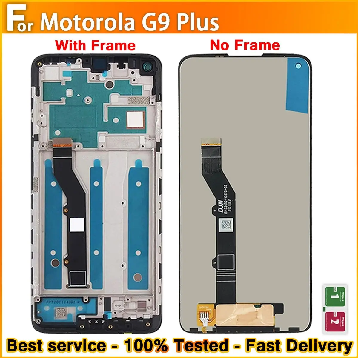 For Motorola MOTO G9 Plus XT2087-1 LCD Display Touchscreen Digitizer Assembly Replacement for G9 Plus NO Frame/With Frame