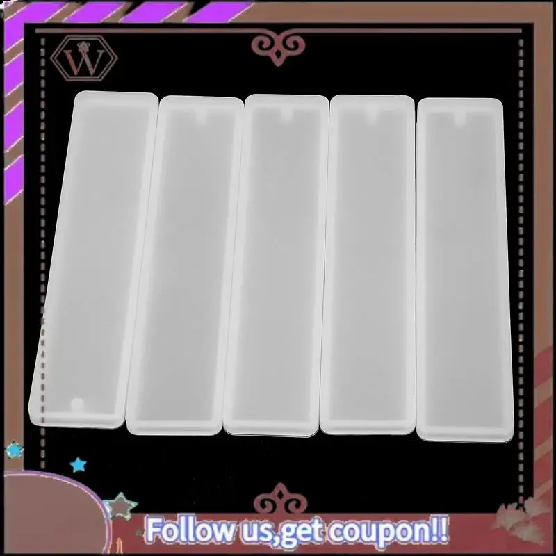 (New)-48 Pcs Rectangle Silicone Bookmark Mold DIY Bookmark Mould Making Epoxy Resin Jewelry