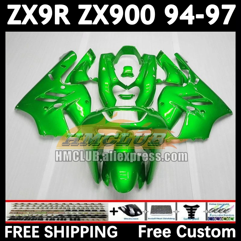 

Обвес для KAWASAKI NINJA ZX900 ZX 900 9 R 1994 1995 1996 1997 163No147 металл зеленый 9R 900CC ZX-9R ZX9R 94 95 96 97 Обтекатели