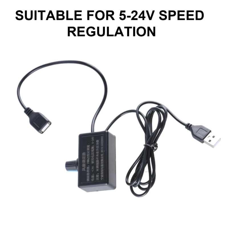 5V 24V 3A Ventilador controle ajustável do controlador velocidade contínua USB potência