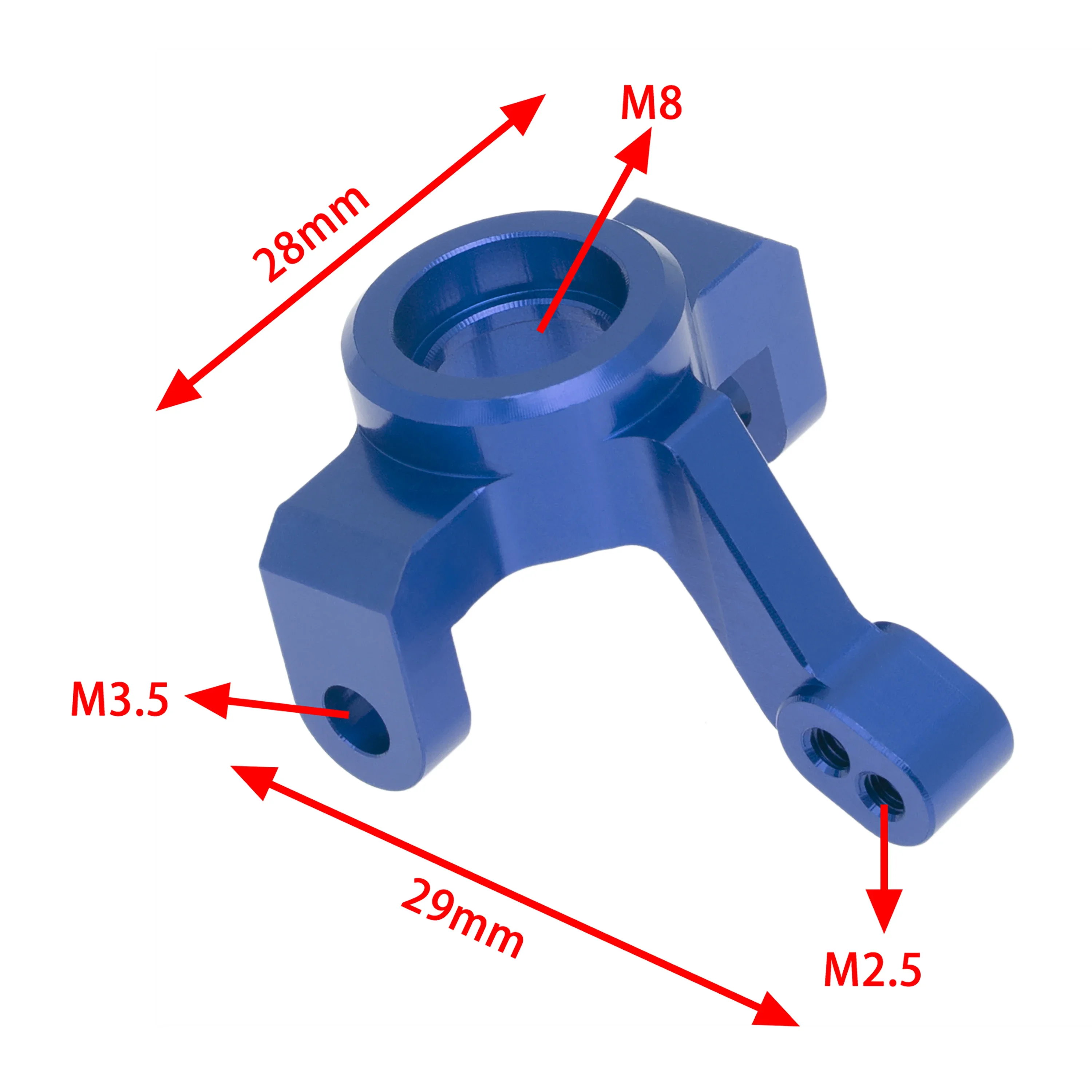 LaTrax 6pcs Metal Front Steering Block Caster Block Rear Stub Axle Carrier for Traxxas LaTrax Teton 1/18 RC Car Upgrade Parts