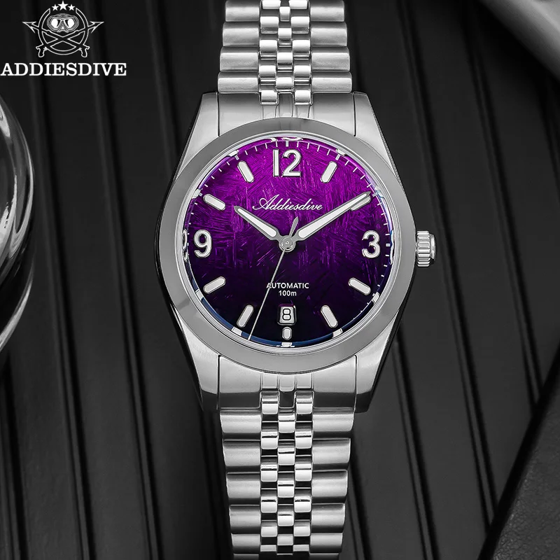 

ADDIESDIVE Men's Automatic Watch Top Brand 39mm Sapphire Glass 8215 Mechanical Wristwatch 100m Waterproof Super Luminous Watches
