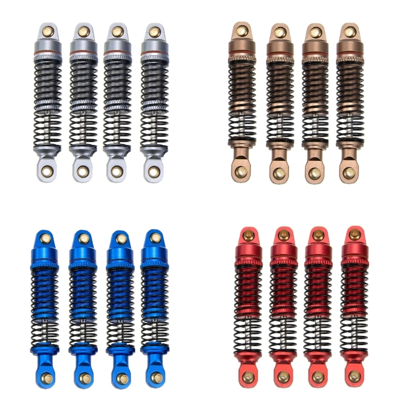 

4Pcs 1:18 Shocks Set Adjustable Absorber Damper Replacement Fits for TRX4M 1/18 Remote Control Crawler Car Upgraded