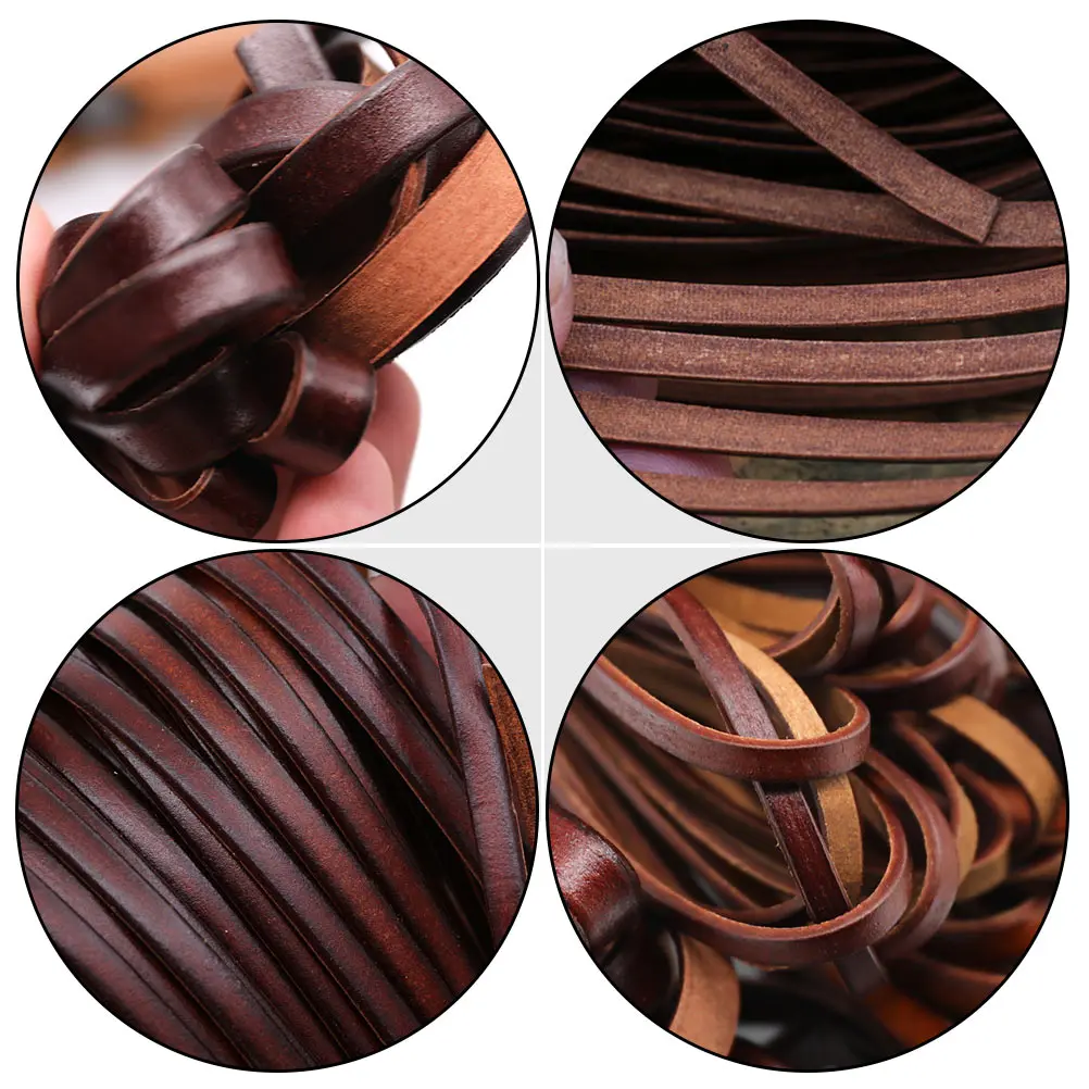 

1 Roll Genuine Cowhide Rope For Diy Bracelet Necklace Craft Making Durable Cord Bead Stringing Material Jewelry