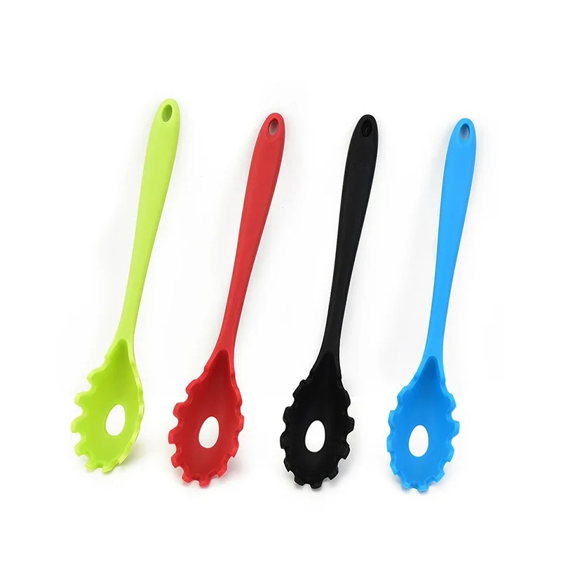 Long Handle Silicone Noodles Scoop Leaky Spoon Spaghetti Tools Kitchen Accessories Home Sipplies Cooking Tools Gadgets