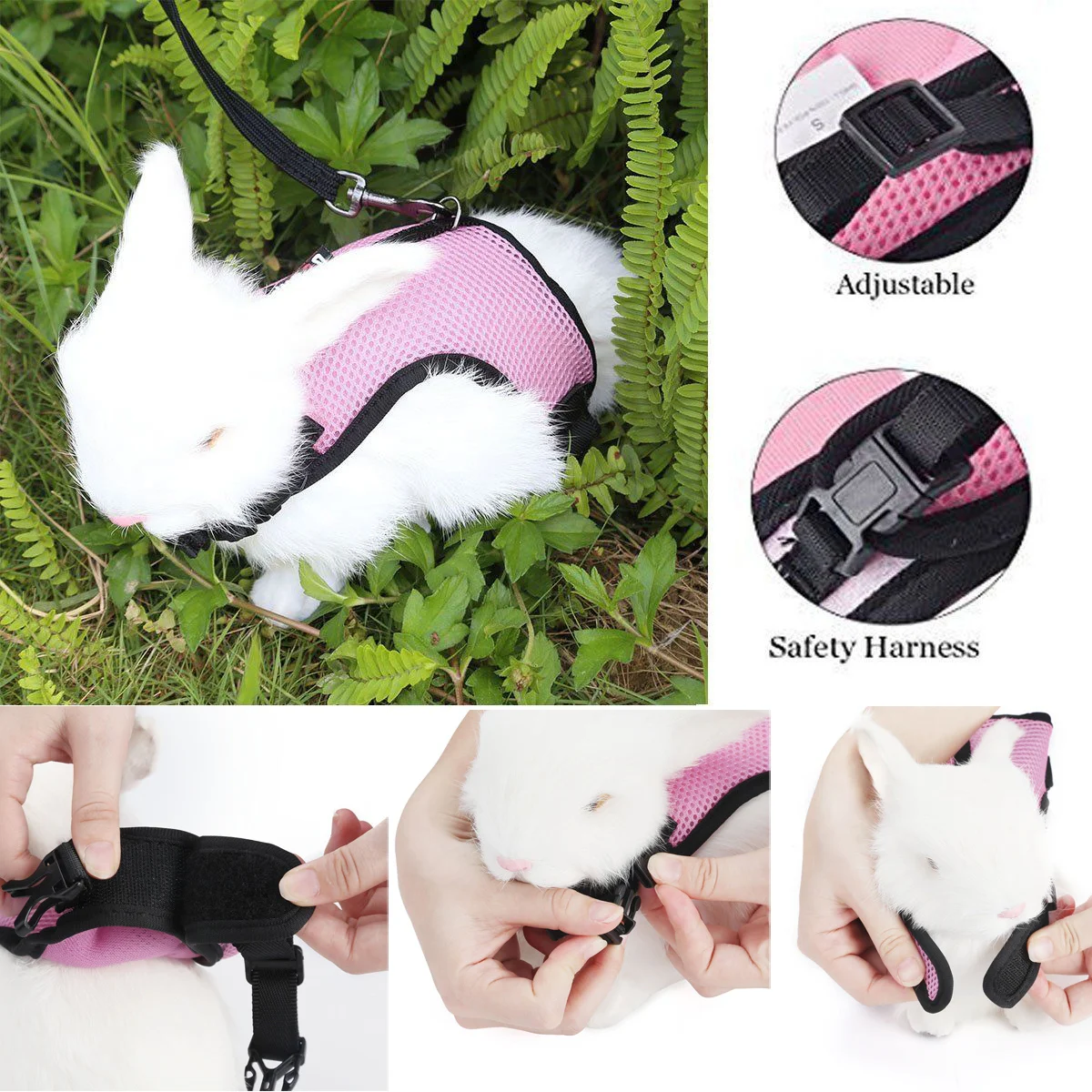 

Pet Leash Bunny for Small Rabbit Leashes Bunnies Lead Belts Harness and Animals