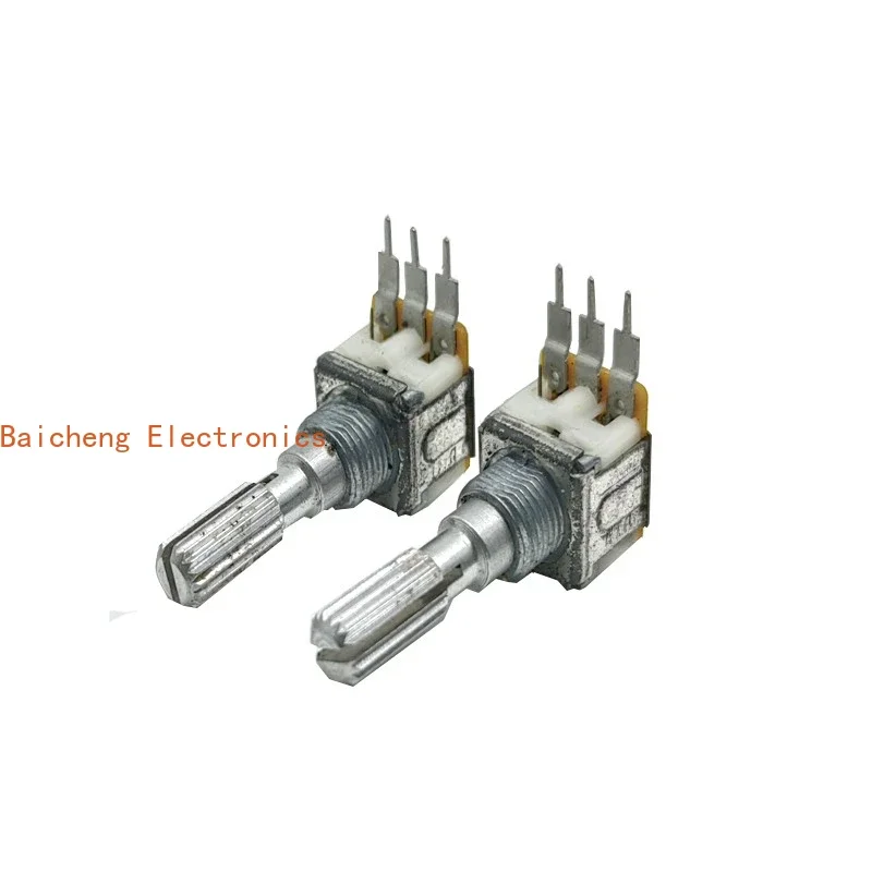 10PCS EC12 encoder switch rotating fixed-point 18 position horizontal 3-legged 25 flower shaft