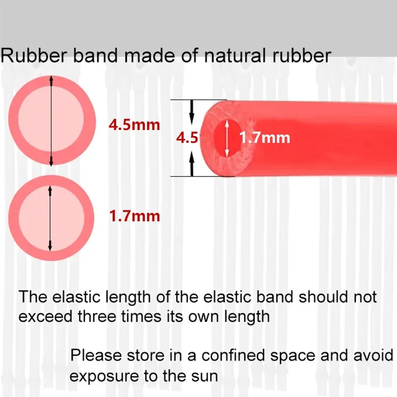 1745 Latex Card Ball Rubber Band 1/3/5 Pcs 3-Strand High Elastic Slingsshot Rubber Band Outdoor Hunting Shooting Accessories