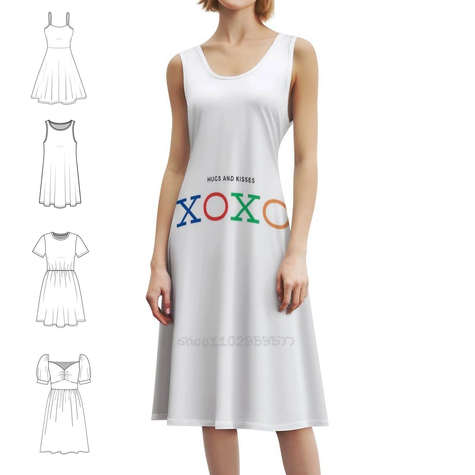 

Xoxo Colors, простой дизайн, шикарное платье в стиле бохо на день Святого Валентина, элегантное модное пляжное платье для свадебной вечеринки, Chalarie Chalarieart на день Святого Валентина