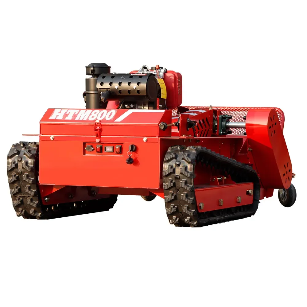 

High Quality 800mm Grass Cutting Machine Crawler Brush Cutter For Agriculture Electric Remote Control AI Robot Lawn Mower