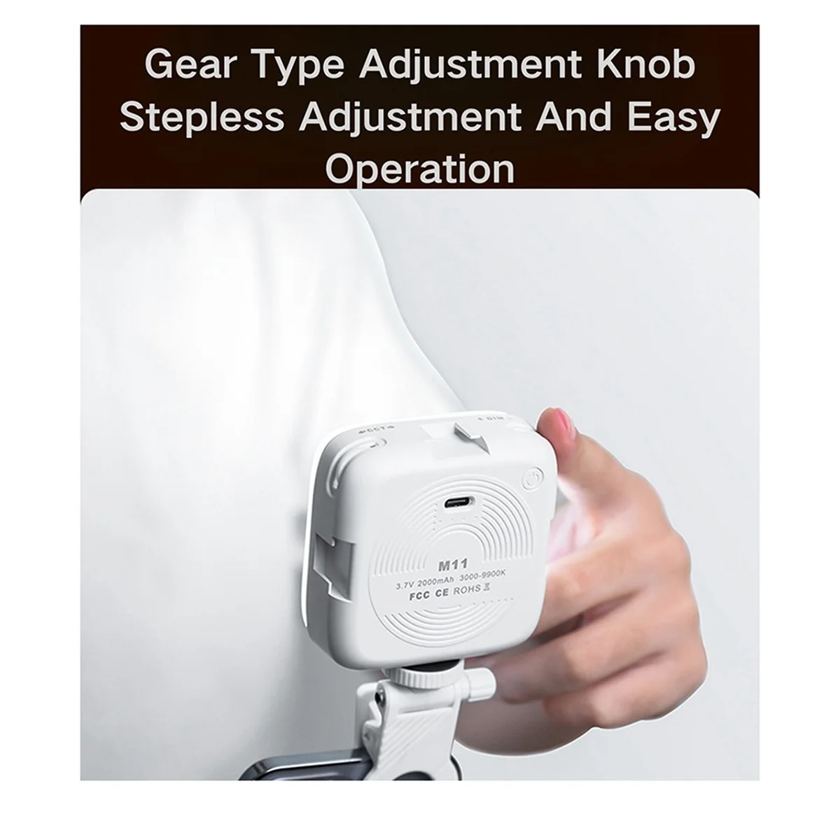 Effizientes Mini-LED-Fülllicht, zweifarbige Beleuchtung, kalt, für Kamera-Licht, Schwarz