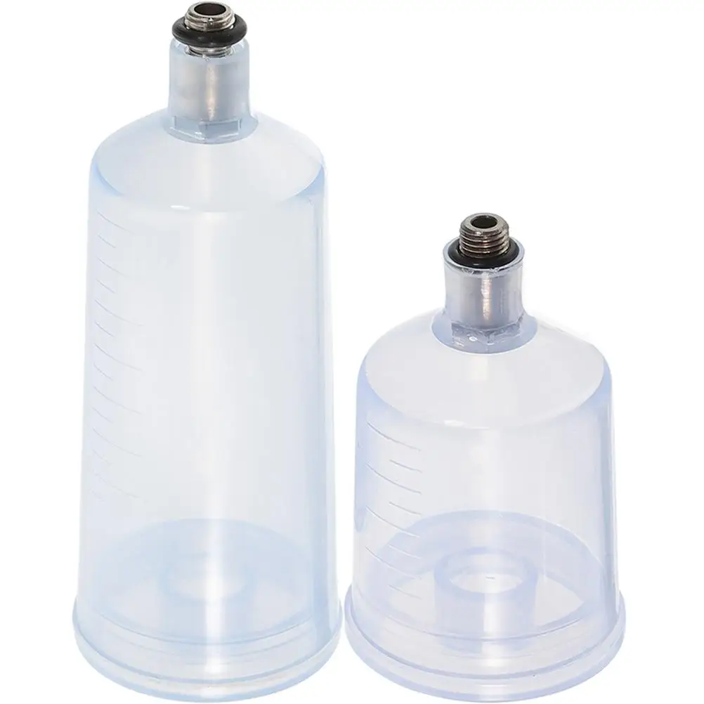 2 Pcs Airbrush Bottle Empty Refillable Bottles Paint Portion Replaceable Professional Container Jar Plastic Cup for
