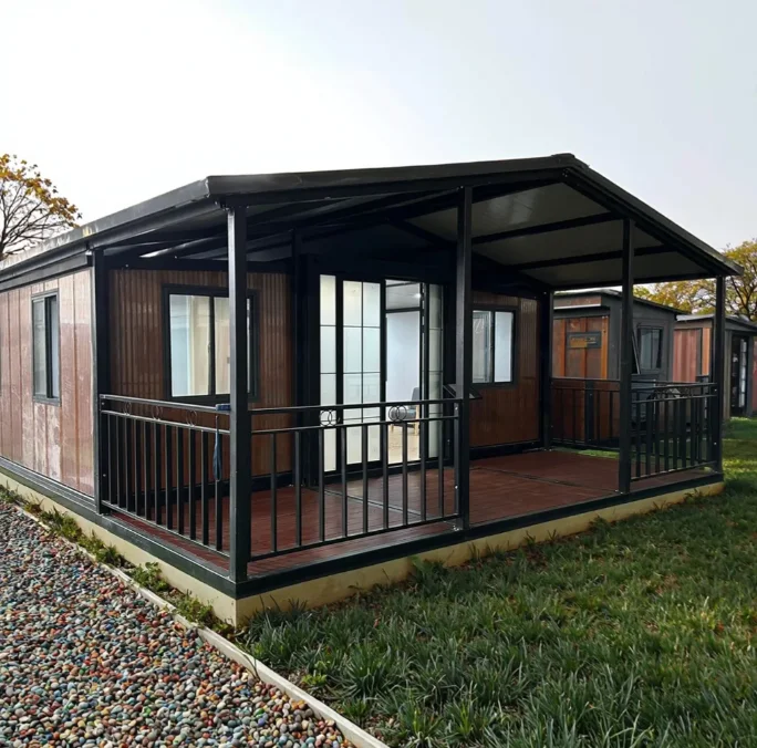 Nouvelle maison conteneur 2026, maison mobile préfabriquée extensible, 2 chambres, villa moderne, ve
