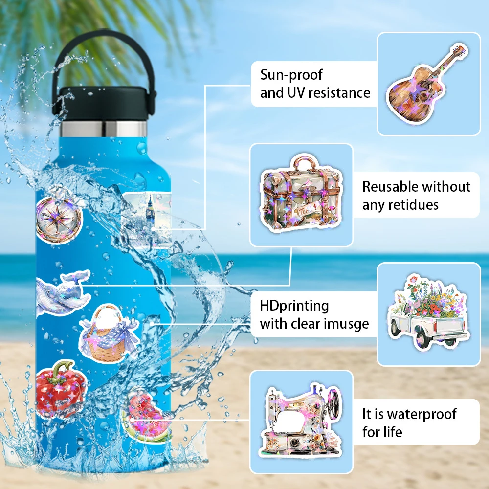 10/50/100/200pcs INS Style Aesthetic Cartoon Stickers Waterproof DIY Stationery Diary Phone Case Kawaii Decoration Decals Toys