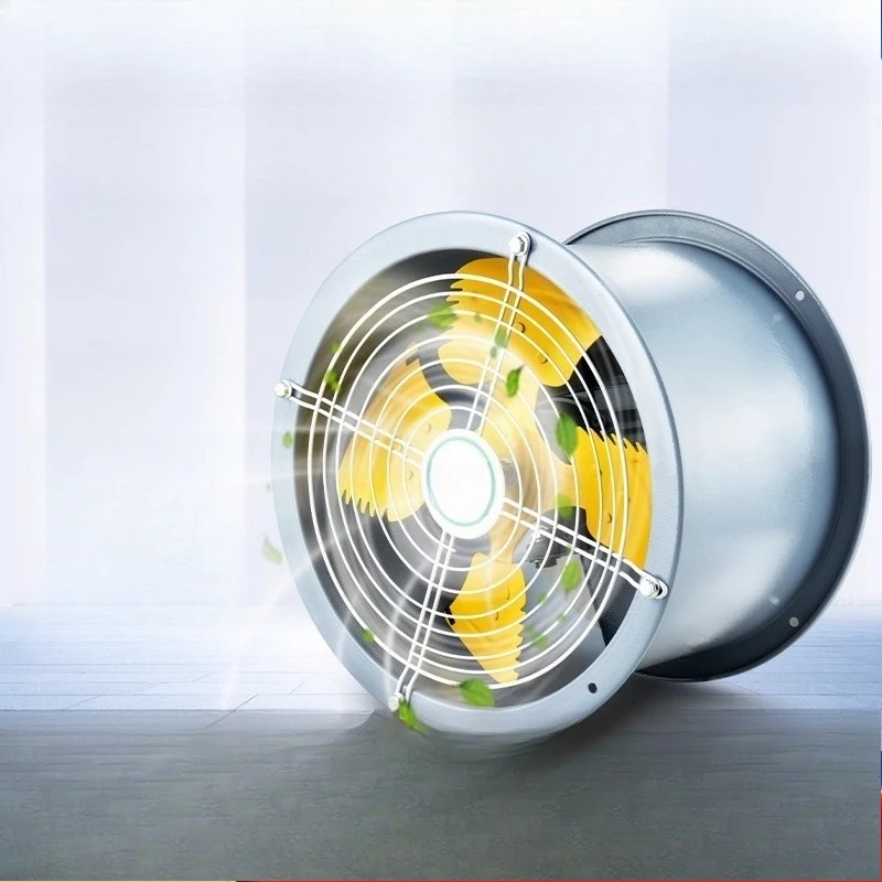 Axialventilator, Kanalventilator, 220 V, industrieller, starker Abluft, geräuschloser Küchenventilator, 380 V, hohe Leistung