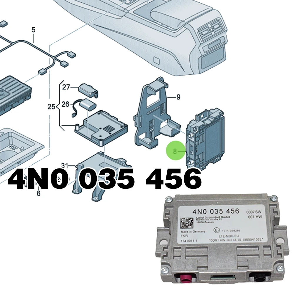 

Двухсторонний усилитель сигнала мобильного радио 4N0 035 456 B для AUDI A3 S3 A6 S6 A7 R8 A4 S4 TT TTS Q2 Q5 Q7 для VW вариант B8 Touareg