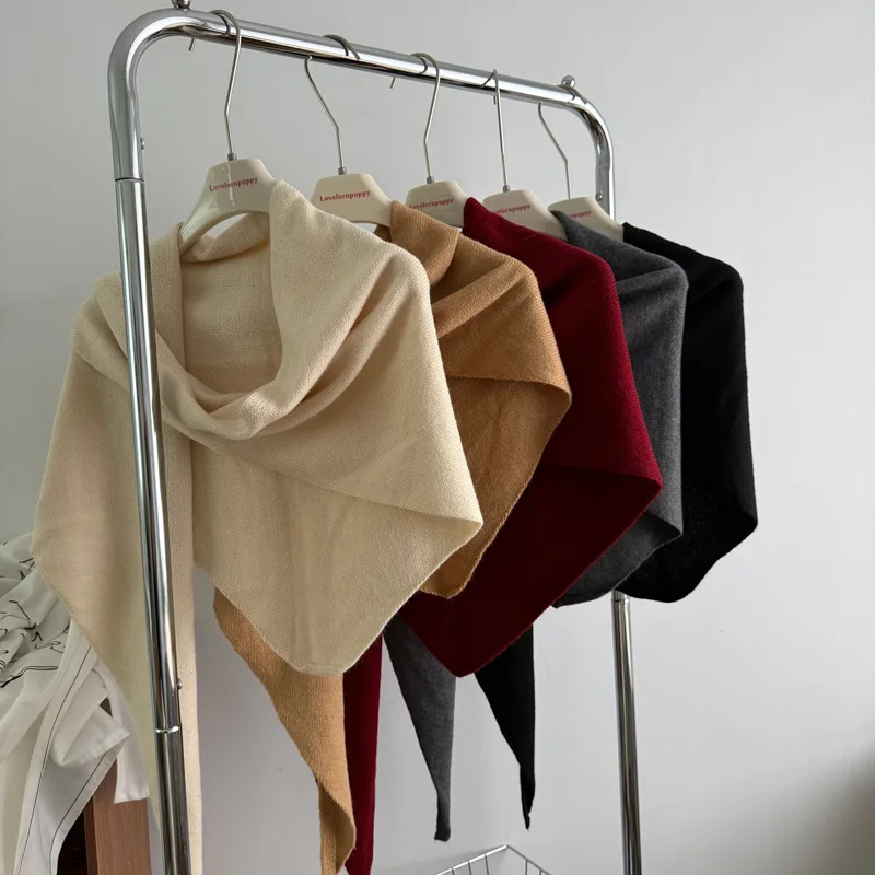 Lenço de inverno feminino luxo outono inverno cachecol de caxemira engrossado xale quente clássico borlas cachecol fofo cor sólida xale macio