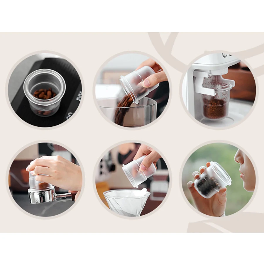 58MM Dosing Ring Brewing Bowls Coffee Sniffing Mug Powder Feeder Tank 304 stainless steel Coffee Tamper Espresso Cafe Accessory