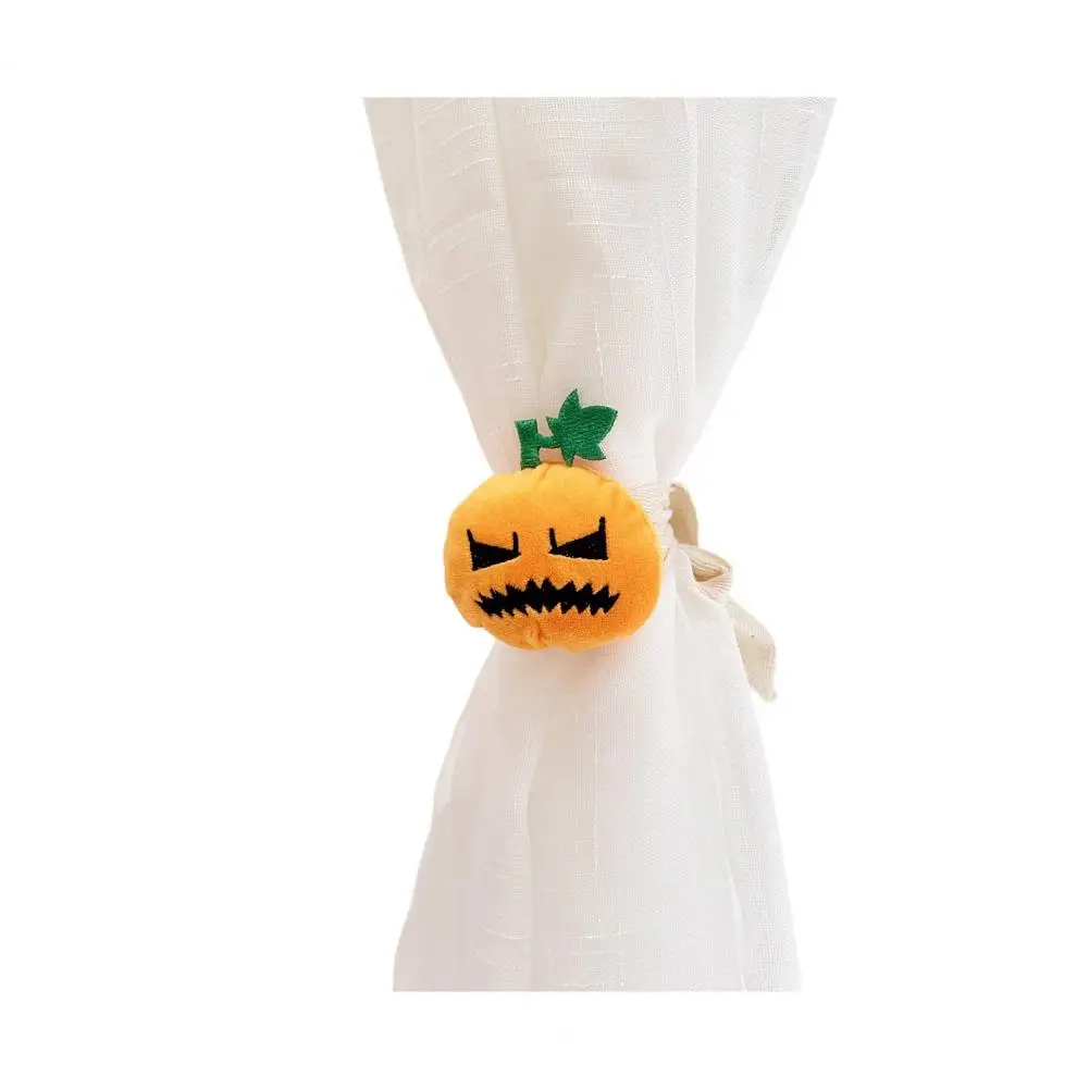 Pumpkin Shaped Tieback Halloween Curtain Tieback Halloween Pumpkin Curtain Tiebacks Plush Fabric Drapery Holdbacks for Home