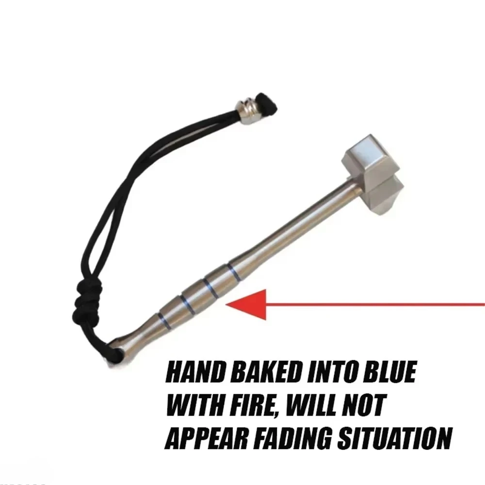 Collection Multipurpose Camping for Man Gift TC4 Outdoor Titanium Alloy Solid Hammer Window Glass Breaker