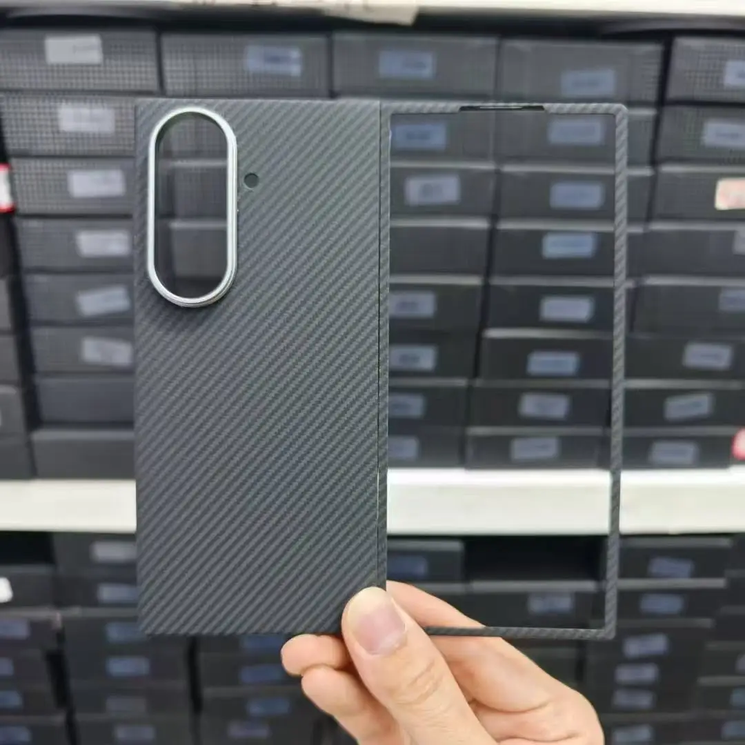 

Real Fiber Magnetic Case For Samsung Galaxy Z Fold 7 Aramid Carbon Fiber Magnetic Cover for Galaxy Z Fold 7 1500D Fiber Case