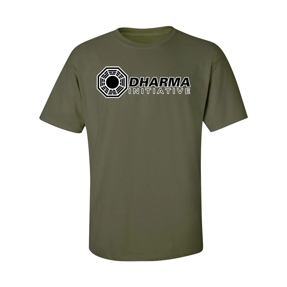 Dharma Initiative T-Shirt Lost Shirt Summer Breathable Camisetas Nostalgia Retro Street Fashion Tops High Quality Cotton Tops