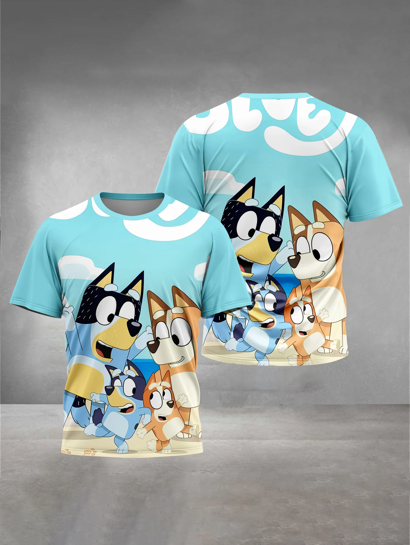 3D Print Cute Cartoon B-Blueys Baby Clothing 5 to 14 Years Male Outdoor Clothes for Children Boy Girl Child T-Shirt Top Shirts