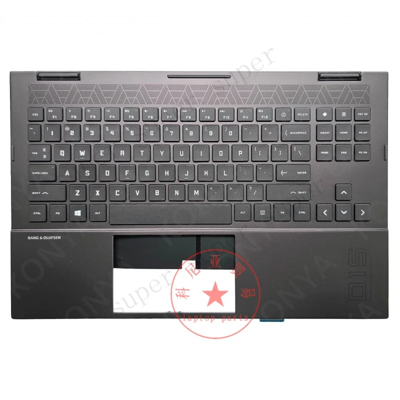 S+   New Palmrest Upper Case w/US Backlit Keyboard For HP Omen 15-EK 15-EN M46182-001