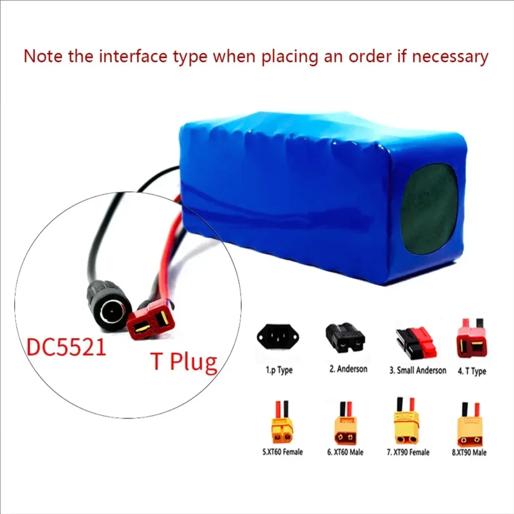 

18650 rechargeable lithium-ion battery pack 36V battery10Ah actual capacity 10S4P XT60 220W 350W 500W high-powerbattery with BMS