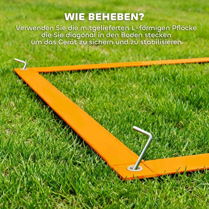 Hundeagility-Set mit 1 Reifen, 1 Hürde, 1 Slalom, blau + rot, 352×66×69cm – Detail 8
