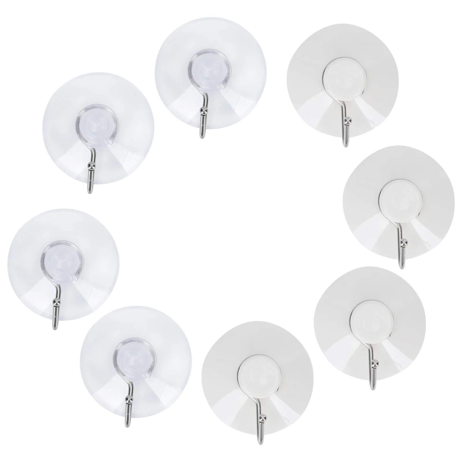 

16pcs Suction Cup Hook Waterproof Strong Wall Hanger For Kitchen Bathroom Storage Hooks Traceless Transparent Holder
