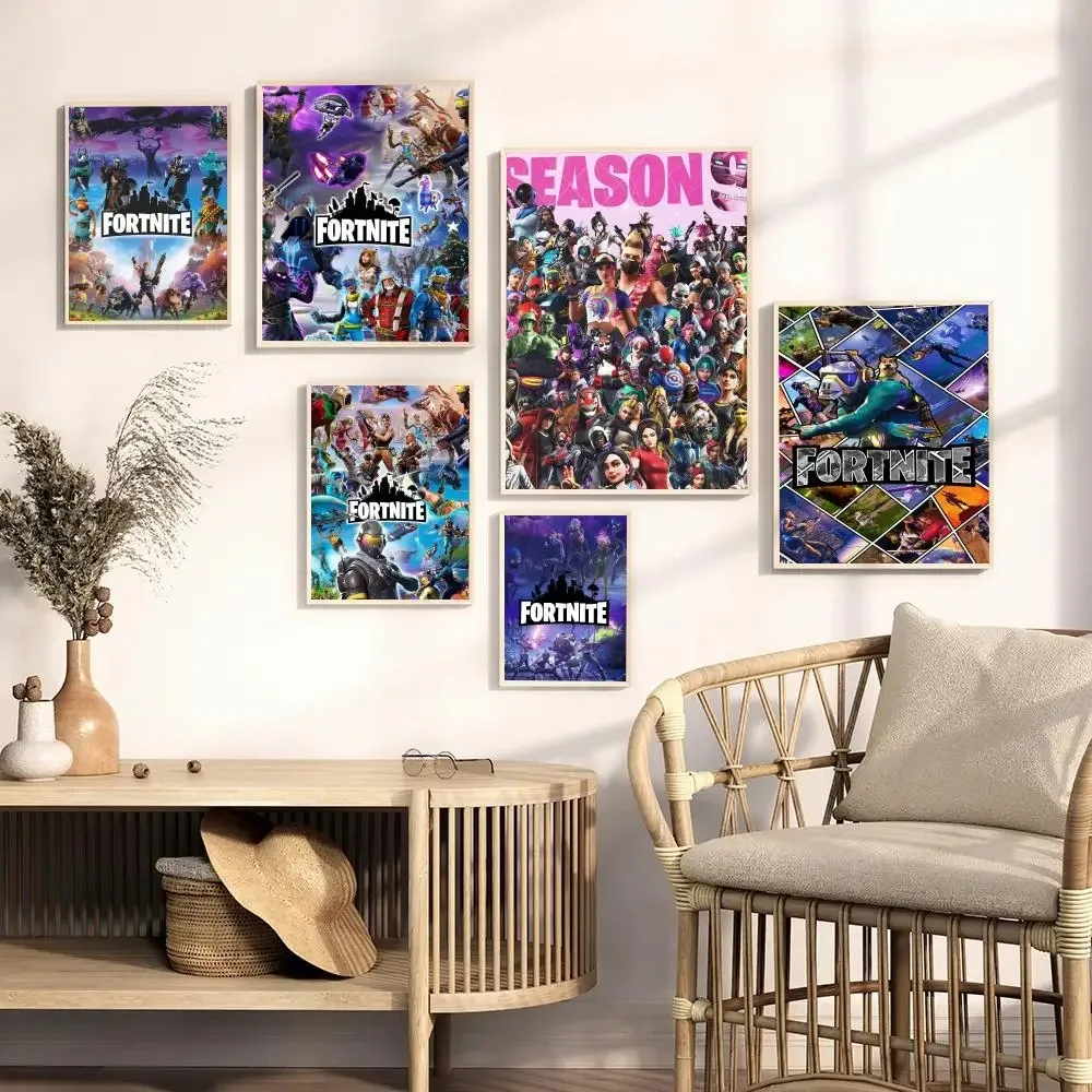 Hot Game F-Fortnites Canvas Painting Poster Home Living Room Bedroom Entrance Bar Restaurant Cafe Art Painting Decoration