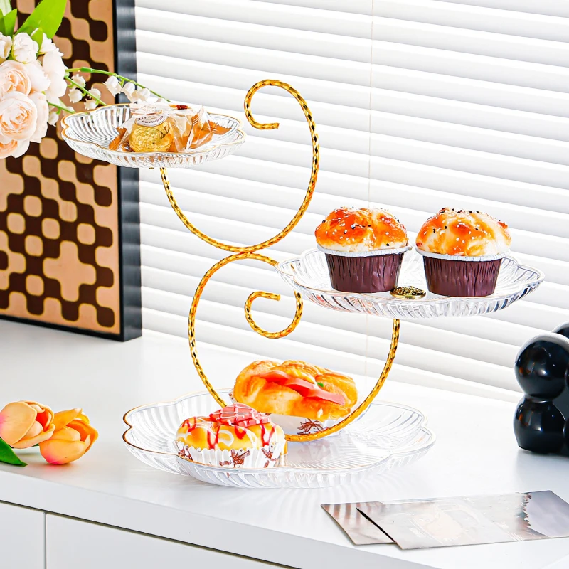 

Exquisite High-Appearance Multi-Layer Fruit Plate: Light-Luxury for Home Living Room Coffee Tables, Holds Dried Fruits