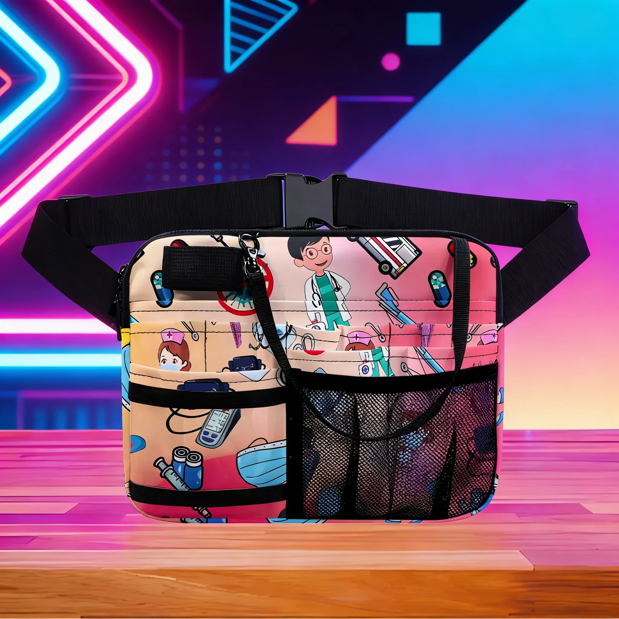 

Милая радужная поясная сумка для медсестер с защитой от скольжения, идеальная для занятых медработников