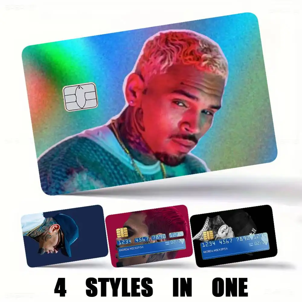 Chris-s Brown Credit Card HD Stickers Premium matte film effectively prevents fingerprints and daily abrasion.