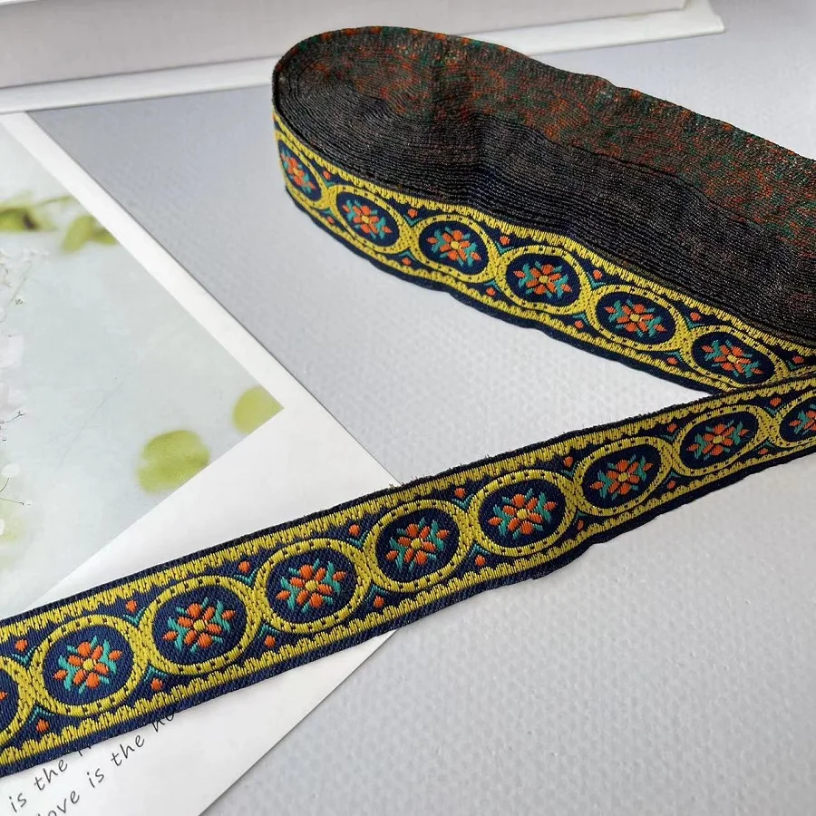 10 Yards /Lots Ethnic Style Webbing Woven Jacquard Ribbon 2.8 CM For Garment Straps Accessory IS-3321