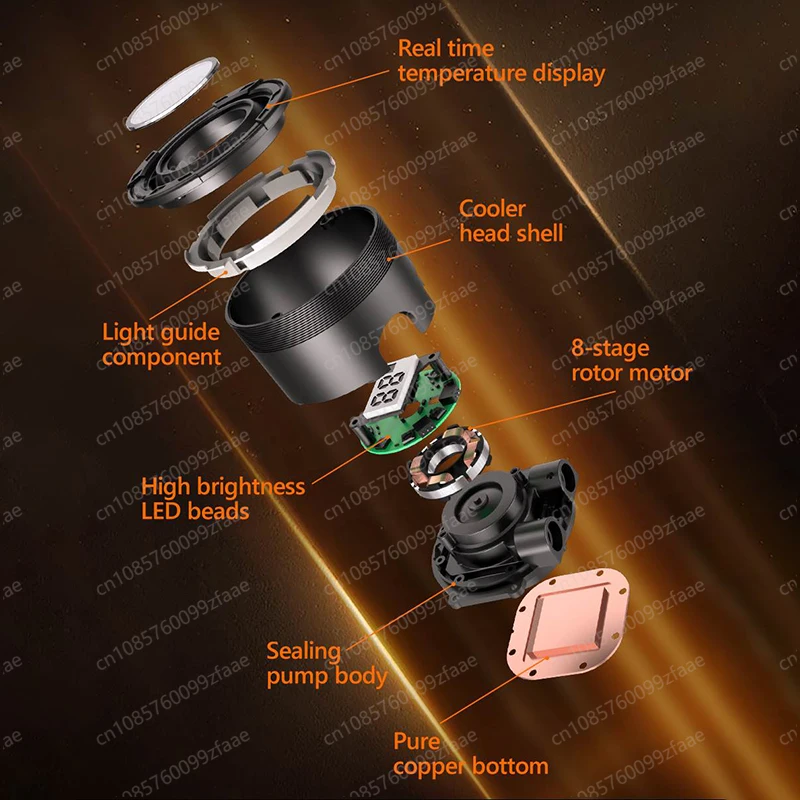 240mm Temperature Display CPU Water Cooling Pc Kit Large Air Volume Processor Liquid Cooler for AMD AM3