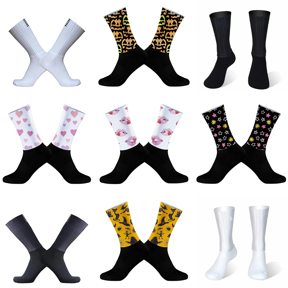 Cycling Socks Anti Slip Bicycle Socks 2024 New Summer Non-slip Sports Running Socks